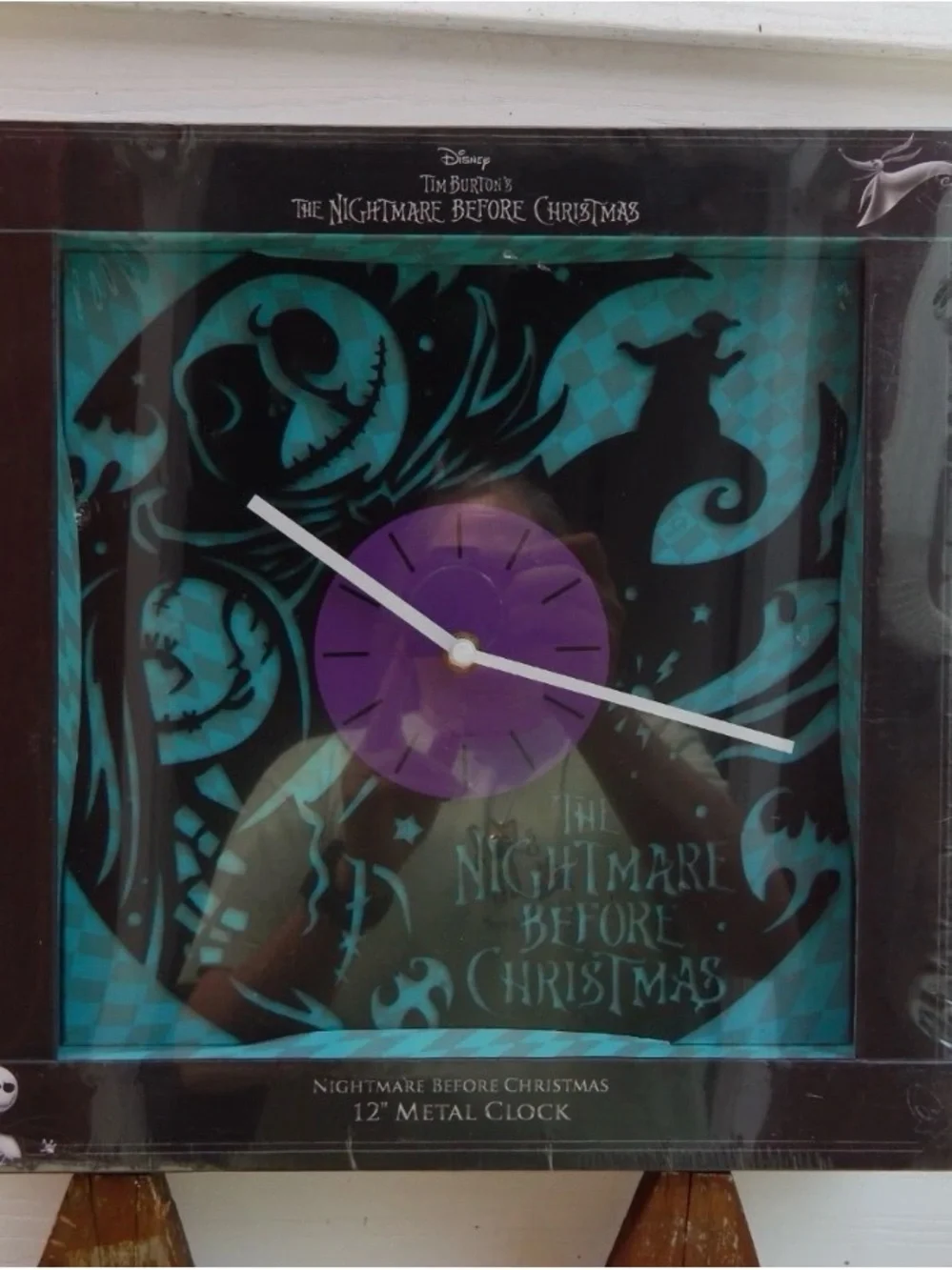 Tim Burton’s Nightmare Before Christmas Teal & Purple Wall Clock***